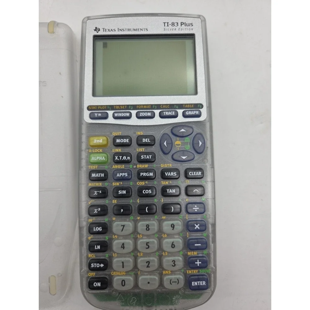 Texas Instruments TI-83 Plus Silver Edition Clear Graphing Calculator with Cover
